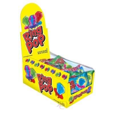 BAZOOKA RING POP ORIGINAL 24CT/ DISPLAY
